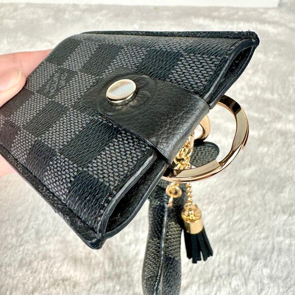 Louis Vuitton Damier Graphite black Card case keychain converted CUSTOM - Picture 6 of 16